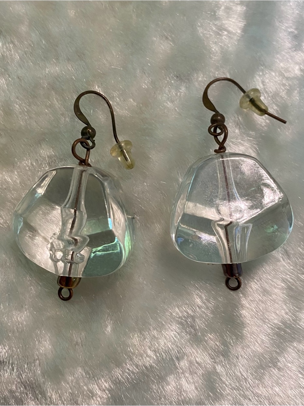 🍀VTG Clear Drop Earrings